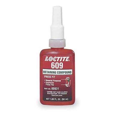 Retaining Compound 609, 1.7 fl oz, 50 ml, Bottle, Green MPN:135512