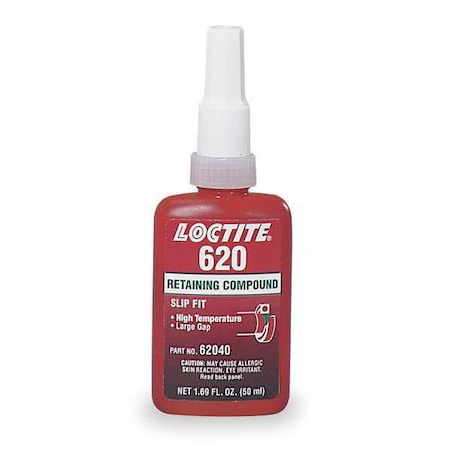 High Remperature Resistant Retaining Compound 620, 1.7 fl oz, Bottle, Green MPN:135514