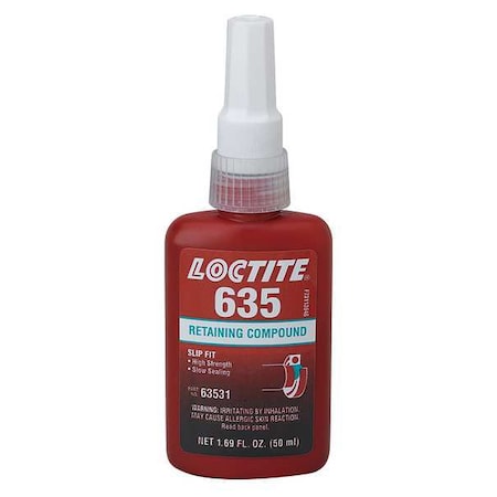Retaining Compound, 635 Series, Green, Liquid, 50ml, Bottle MPN:135516