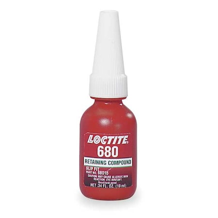 Retaining Compound, 680 Series, Green, Liquid, High Strength, 10 mL Bottle MPN:1835205