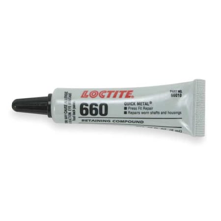 Retaining Compound, 660 Series, Quick Metal, Silver, Paste, 6 mL Tube MPN:209765