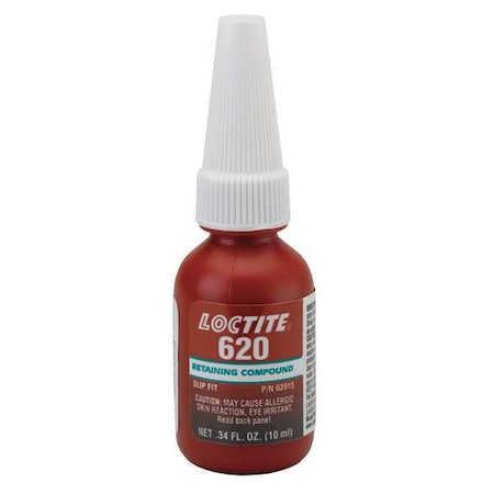 Retaining Compound, 620 Series, Green, Liquid, High-Temperature Resistant, 10 mL Bottle MPN:234772
