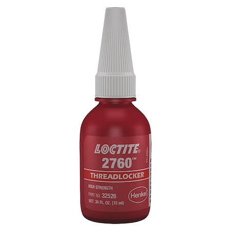Threadlocker, LOCTITE 2760, Red, High Strength, Liquid, 50 mL Bottle MPN:303440