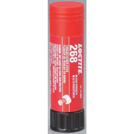 Threadlocker, LOCTITE 268, Red, High Strength, Solid, 0.67 oz Stick MPN:826035