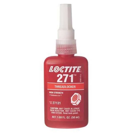 Threadlocker, LOCTITE 271, Red, High Strength, Liquid, 250 mL Bottle MPN:88441