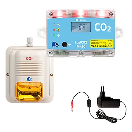 Carbon Dioxide Sensor, For use with Mk90 Central Unit, Wall Mount MPN:2090