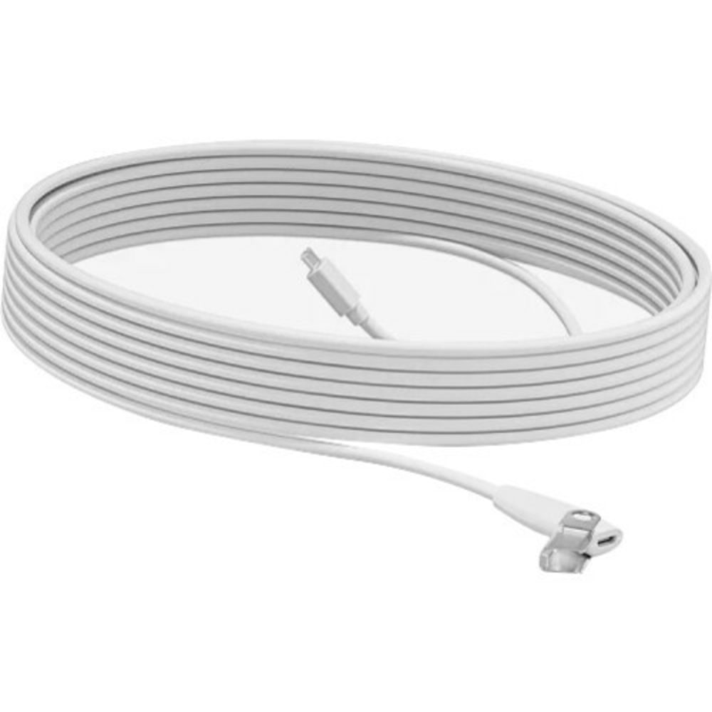 Logitech Rally Mic Pod Extension Cable, 33 ft, White - 32.81 ft Audio Cable - 952000047 MPN:952-000047