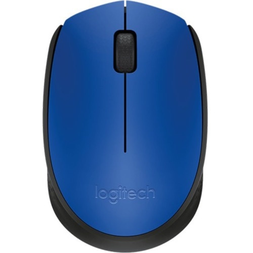 Logitech M170 Wireless Mouse - Optical - Wireless - Radio Frequency - Blue - USB 2.0 - 1000 dpi - Scroll Wheel - Symmetrical MPN:910-004800