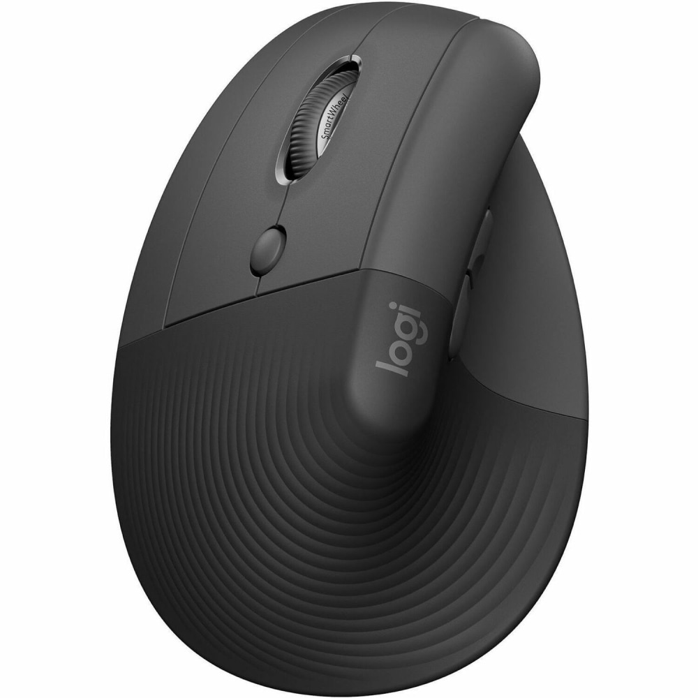 Logitech Lift Left Vertical Ergonomic Mouse, Left-handed, Wireless, Bluetooth or Logi Bolt USB, Quiet clicks, Graphite - 910006467 MPN:910-006467