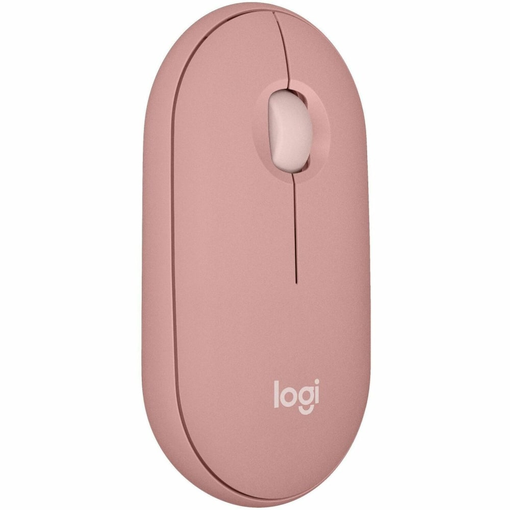 Logitech Pebble Mouse 2 M350s Slim Bluetooth Wireless Mouse, Portable, Customizable Button, Quiet Clicks, Tonal Rose - 910007023 MPN:910-007023