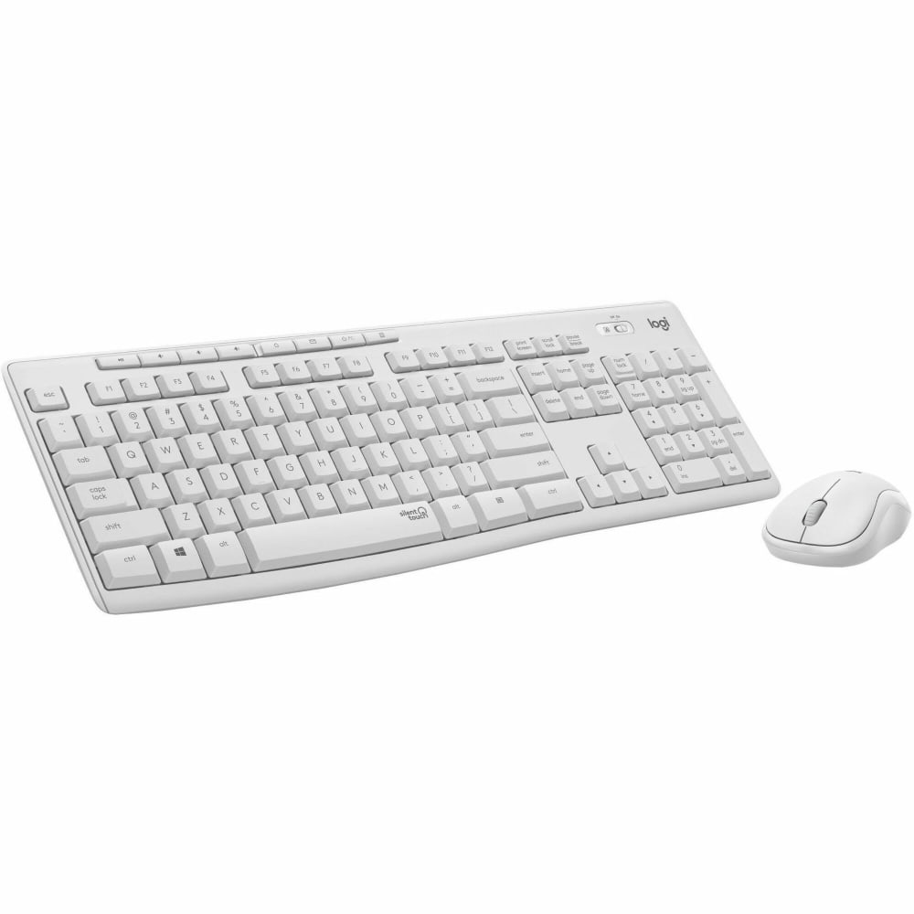 Logitech MK295 Silent Wireless Combo - USB Wireless Wi-Fi/RF - Off White - USB Wireless Wi-Fi Mouse - Off White - AA, AAA - Compatible with Computer MPN:920-009783