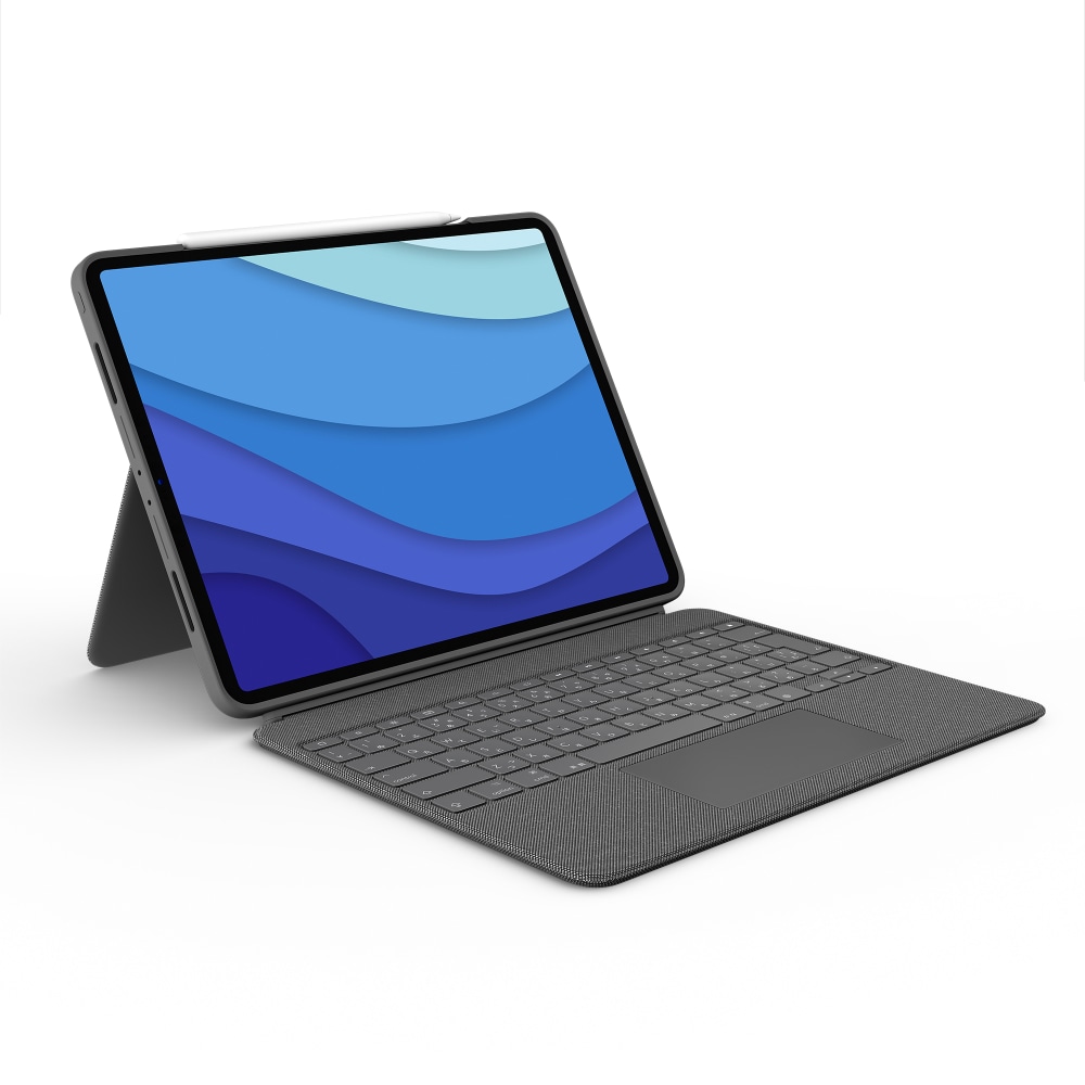 Logitech Combo Touch Keyboard/Cover Case for 12.9in Apple, Logitech iPad Pro (5th Generation) Tablet - 920010097 MPN:920-010097