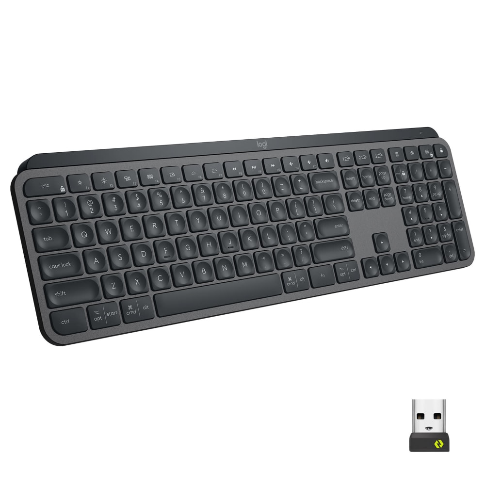 Logitech MX Keys Wireless Illuminated Keyboard for Business, Quiet Perfect-Stroke Keys, Logi Bolt Technology - 920010116 MPN:920-010116