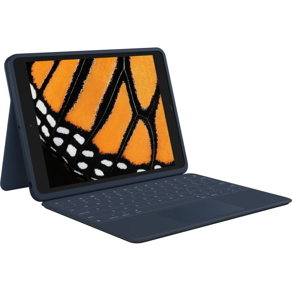 Logitech Rugged Combo 3 Rugged Keyboard/Cover Case Apple iPad (8th Gen), iPad (7th Gen) Tablet, Blue MPN:920-010341