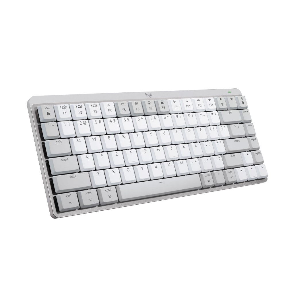 Logitech MX Mechanical Mini for Mac Wireless Illuminated Keyboard, Low-Profile Switches, Tactile Quiet Keys, Pale Gray - 920010553 MPN:920-010553
