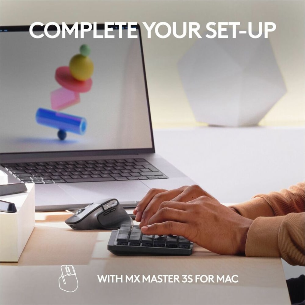 Logitech MX Mechanical Mini for Mac Wireless Illuminated Keyboard, Low-Profile Switches, Tactile Quiet Keys, Space Gray - 920010831 MPN:920-010831