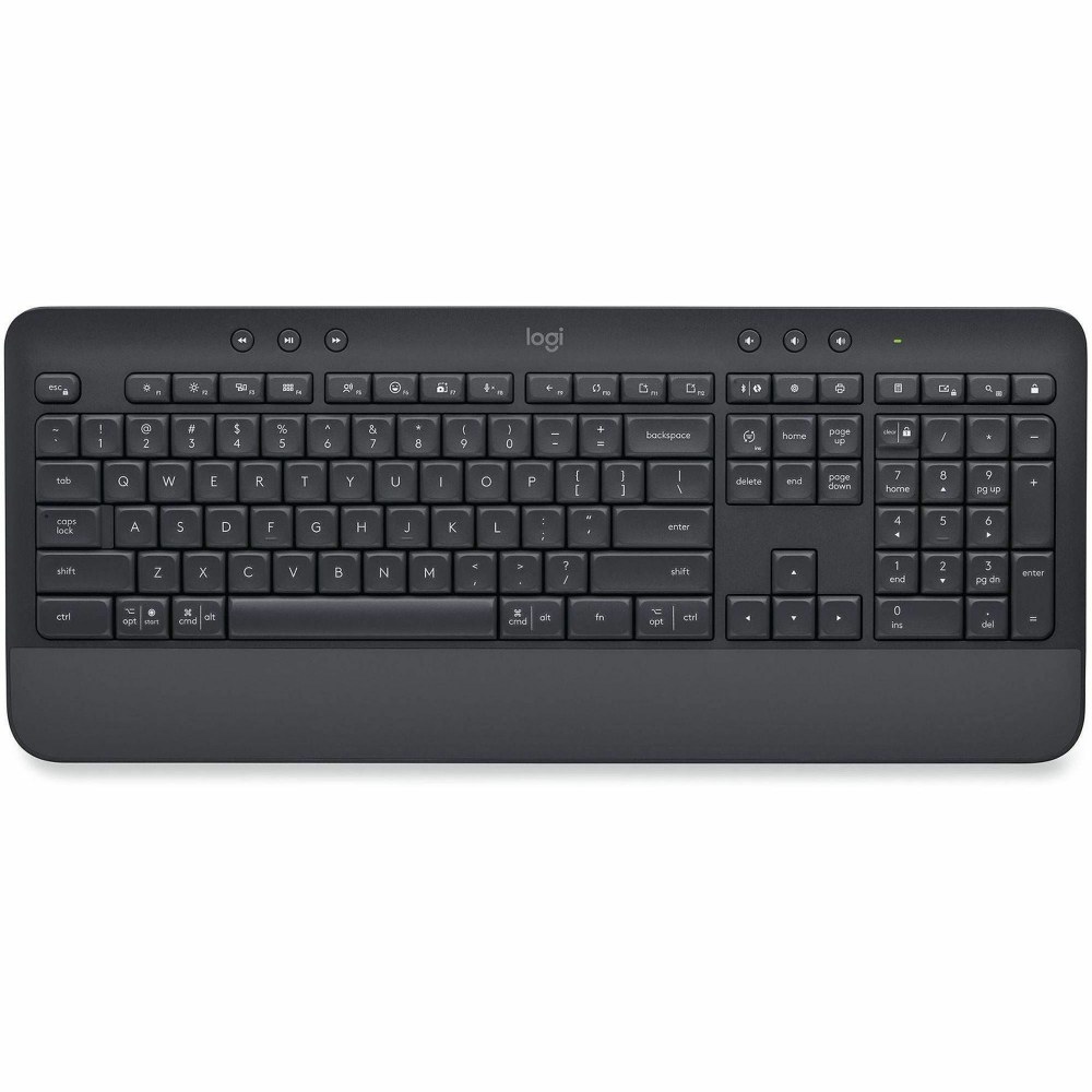 Logitech Signature K650 Comfort Full-Size Wireless Keyboard with Wrist Rest, BLE Bluetooth or Logi Bolt, Graphite - 920010908 MPN:920-010908