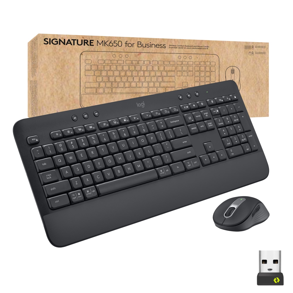 Logitech Signature MK650 Combo For Business Wireless Mouse and Keyboard Combo, Graphite MPN:920-010909