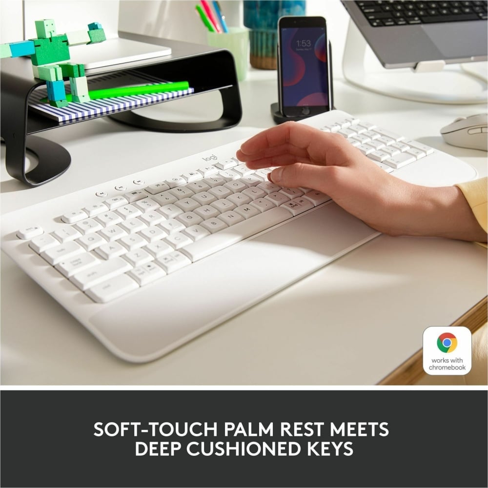 Logitech Signature K650 Comfort Full-Size Wireless Keyboard with Wrist Rest, BLE Bluetooth or Logi Bolt, Of - 920010962 MPN:920-010962