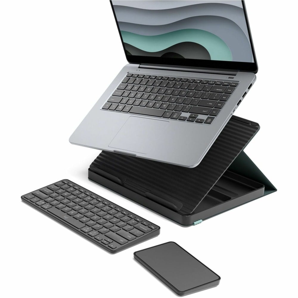 Logitech Casa Pop-Up Desk Work From Home Kit with Laptop Stand, for Laptop/MacBook (10in to 17in), Green/Graphite, 920011236 MPN:920-011236
