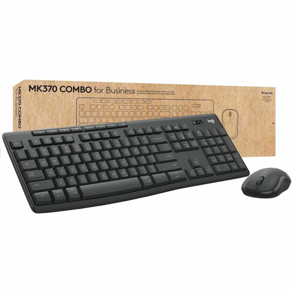 Logitech MK370 Combo for Business Wireless Keyboard and Silent Mouse - USB Plunger/Membrane Bluetooth Keyboard - 920011887 MPN:920-011887
