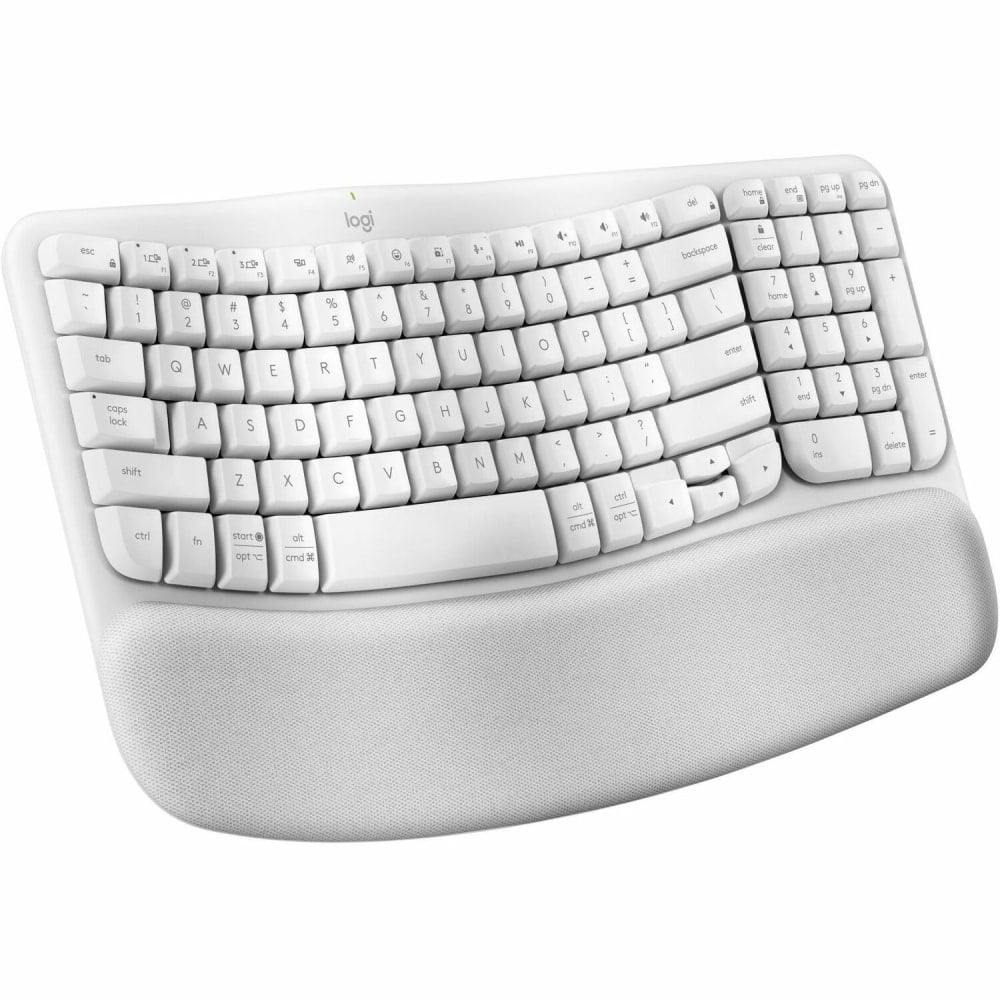Logitech Wave Keys Keyboard - Wireless Connectivity - Bluetooth - 32.81 ft - USB Interface MPN:920-012275