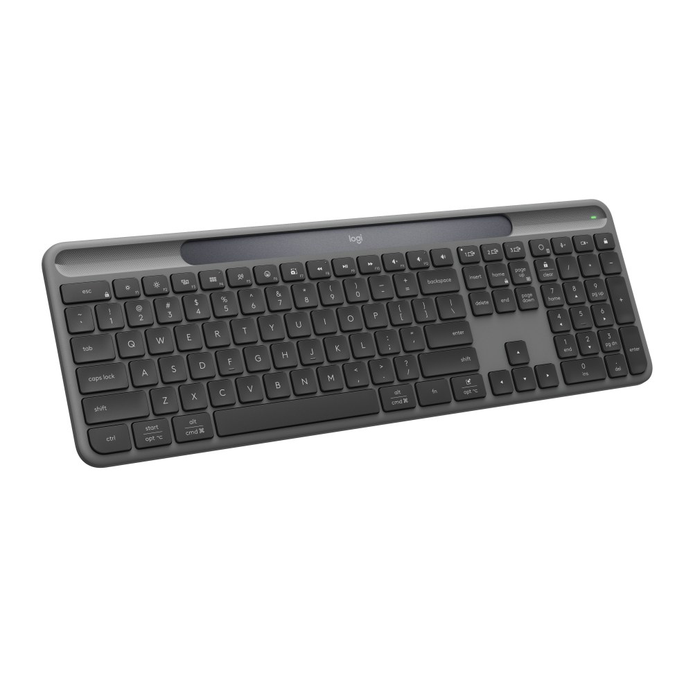 Logitech Signature Slim Solar+ Wireless Keyboard, Bluetooth, Graphite, 920013755 MPN:920-013755