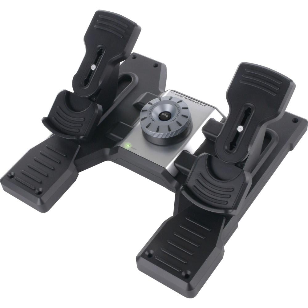 Logitech G Flight Rudder Pedals Professional Simulation Rudder Pedals with Toe Brake - Cable - USB - PC - 5.91 ft Cable MPN:945-000024