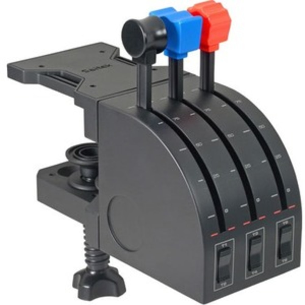 Logitech G Flight Throttle Quadrant Professional Simulation Axis Levers - Cable - USB - PC - 5.90 ft Cable - Black, Red, Blue MPN:945-000032