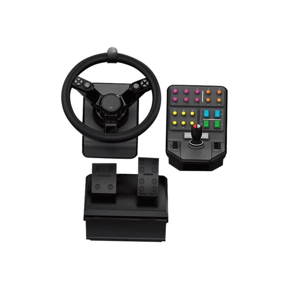 Logitech Heavy Equipment Bundle - Wheel and pedals set - wired - for PC MPN:945-000063