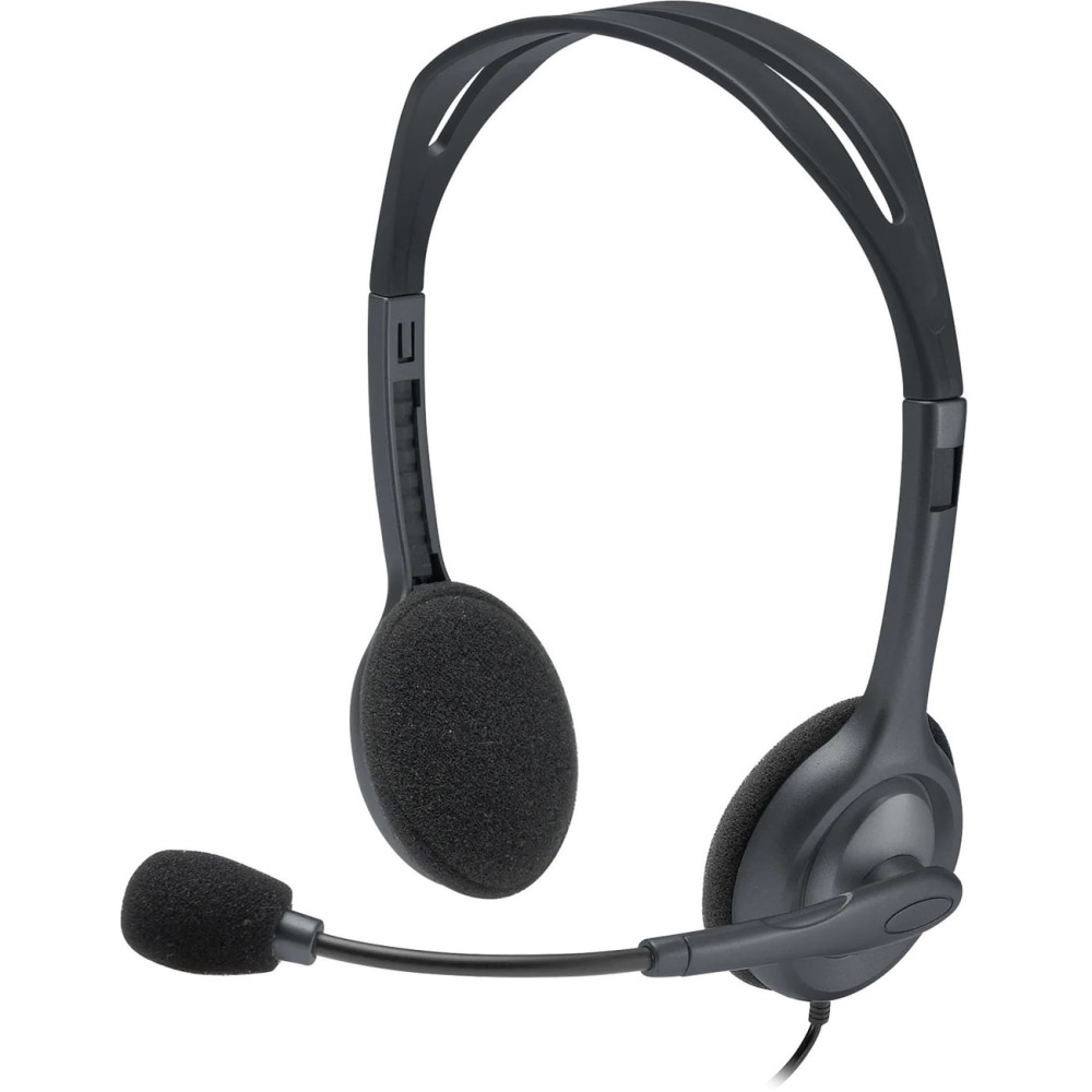 Logitech H111 Stero Headset - Stereo - Mini-phone (3.5mm) - Wired - 20 Hz to 20 kHz - Over-the-head - 981000999 MPN:981-000999
