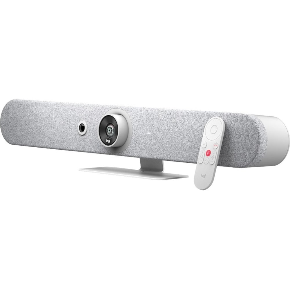 Logitech Rally Bar Mini All-In-One Video Bar for Small to Medium Rooms, White - 3840x 2160 Video - 120 deg. Angle - 960001348 MPN:960-001348