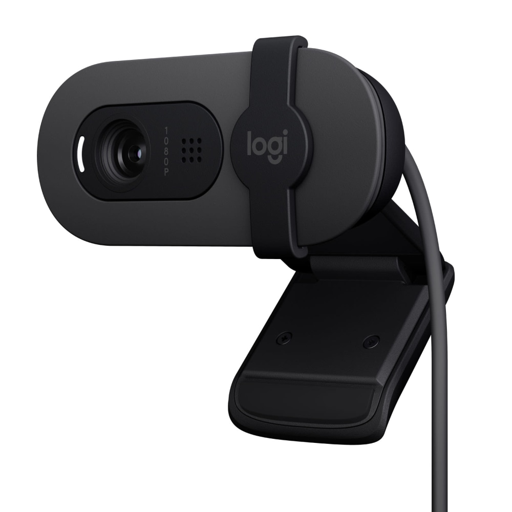 Logitech Brio 100 2.0-Megapixel Webcam, 1.26inH x 2.87inW x 2.62inD, Graphite, 960-001580 MPN:960-001580