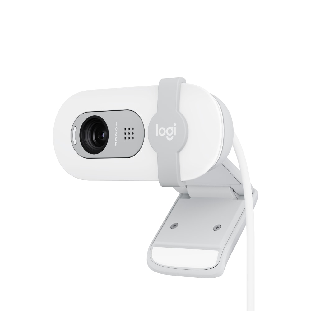 Logitech Brio 100 Full HD Webcam for Meetings and Streaming, Auto-Light Balance, Built-In Mic, Privacy Shutter, USB-A, Off-white MPN:960-001616