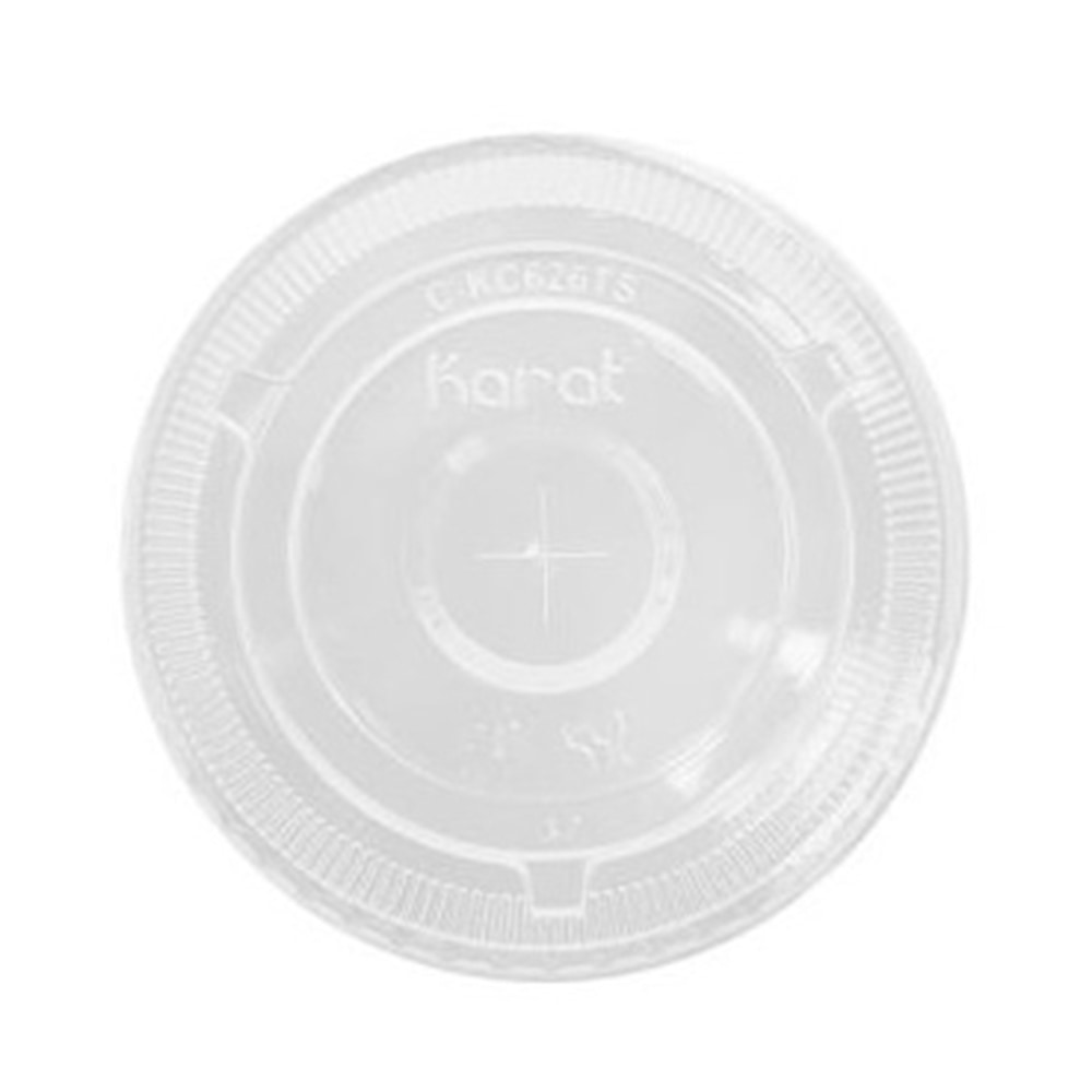 Karat PET Flat Lids For 12-24 Oz Cups, Clear, Pack Of 1, 000 Lids MPN:C-KC626TS