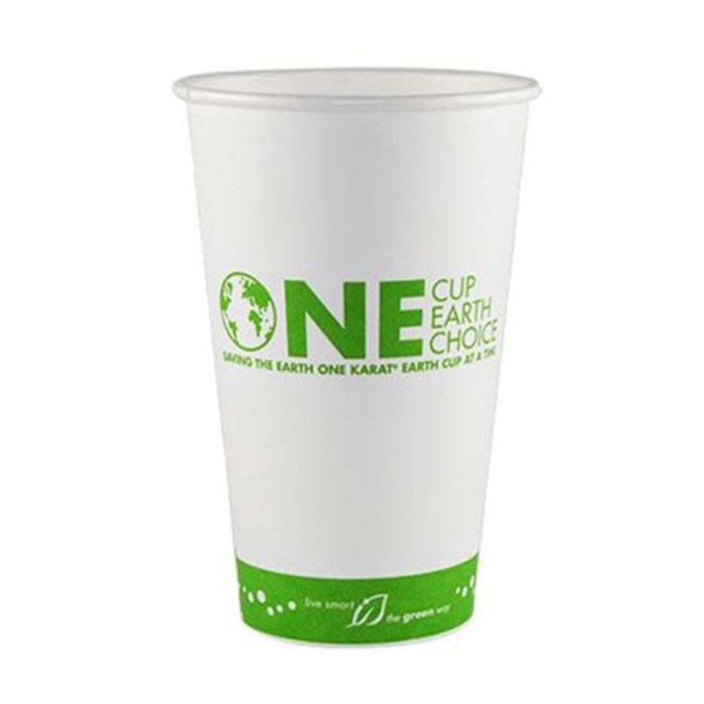 Karat Earth Paper Hot Cups, 16 Oz, White, Case Of 1, 000 Cups MPN:KE-K516