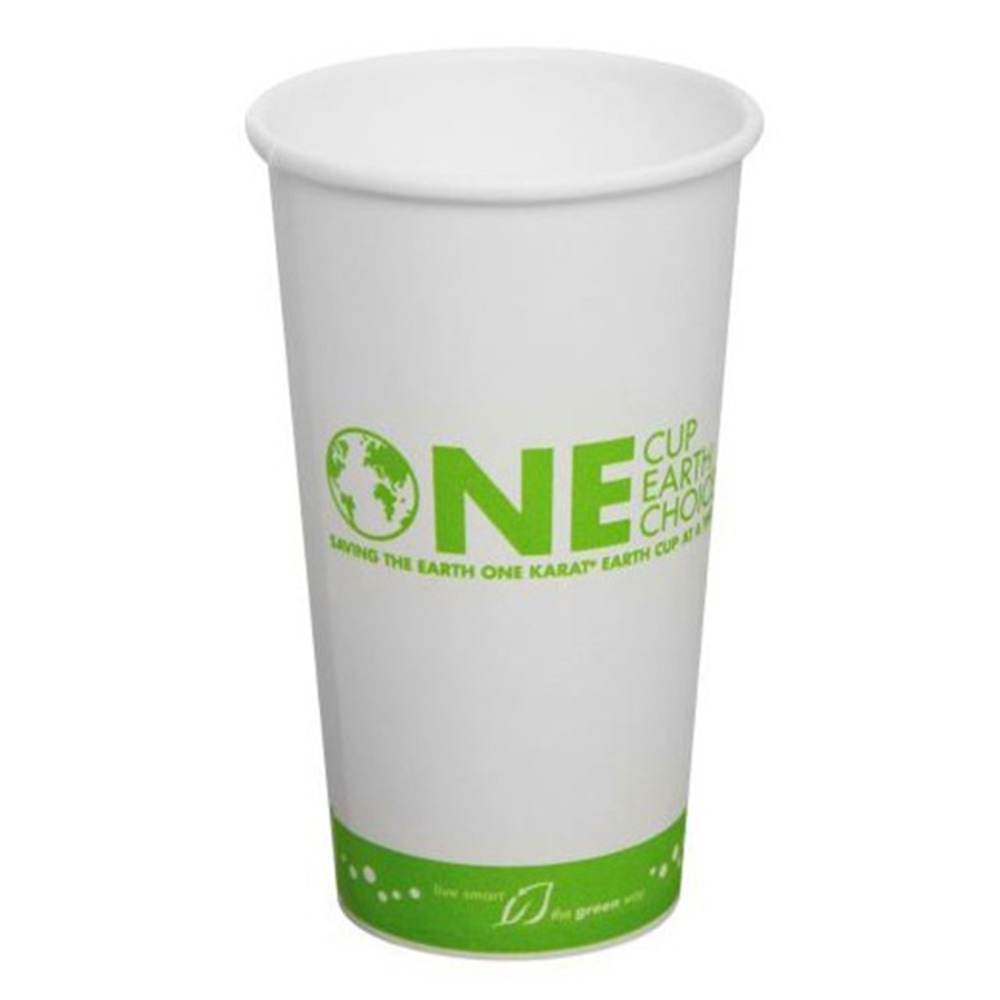 Karat Earth Paper Hot Cups, 20 Oz, White, Case Of 600 Cups MPN:KE-K520