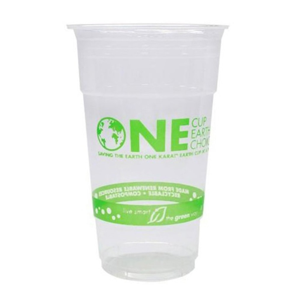 Karat Earth PLA Plastic Cups, 24 Oz, Clear, Case Of 600 Cups MPN:KE-KC24G