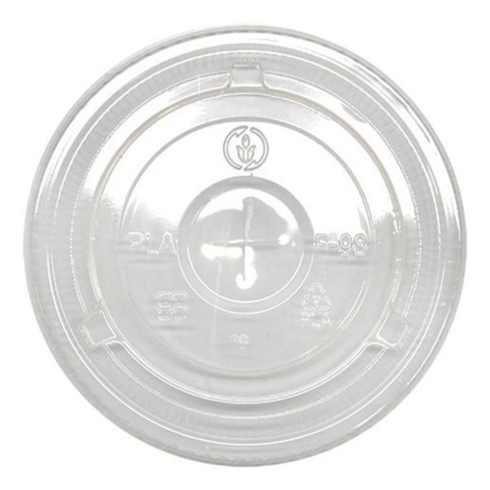 Karat Earth Flat PLA Cup Lids For 12-24 Oz Cups, Clear, Pack Of 1, 000 Lids MPN:KE-KC626TS
