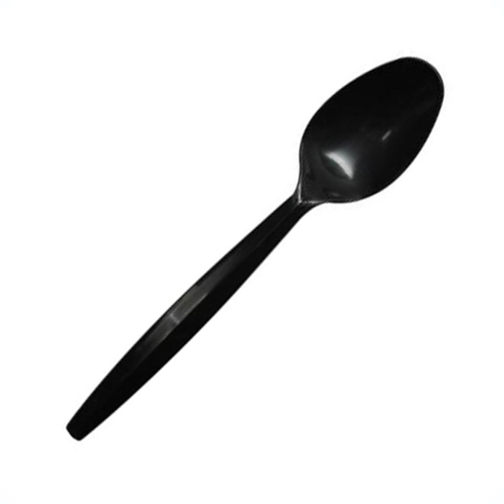 Karat Plastic Disposable Teaspoons, Black, Case Of 1, 000 Spoons MPN:U2013B