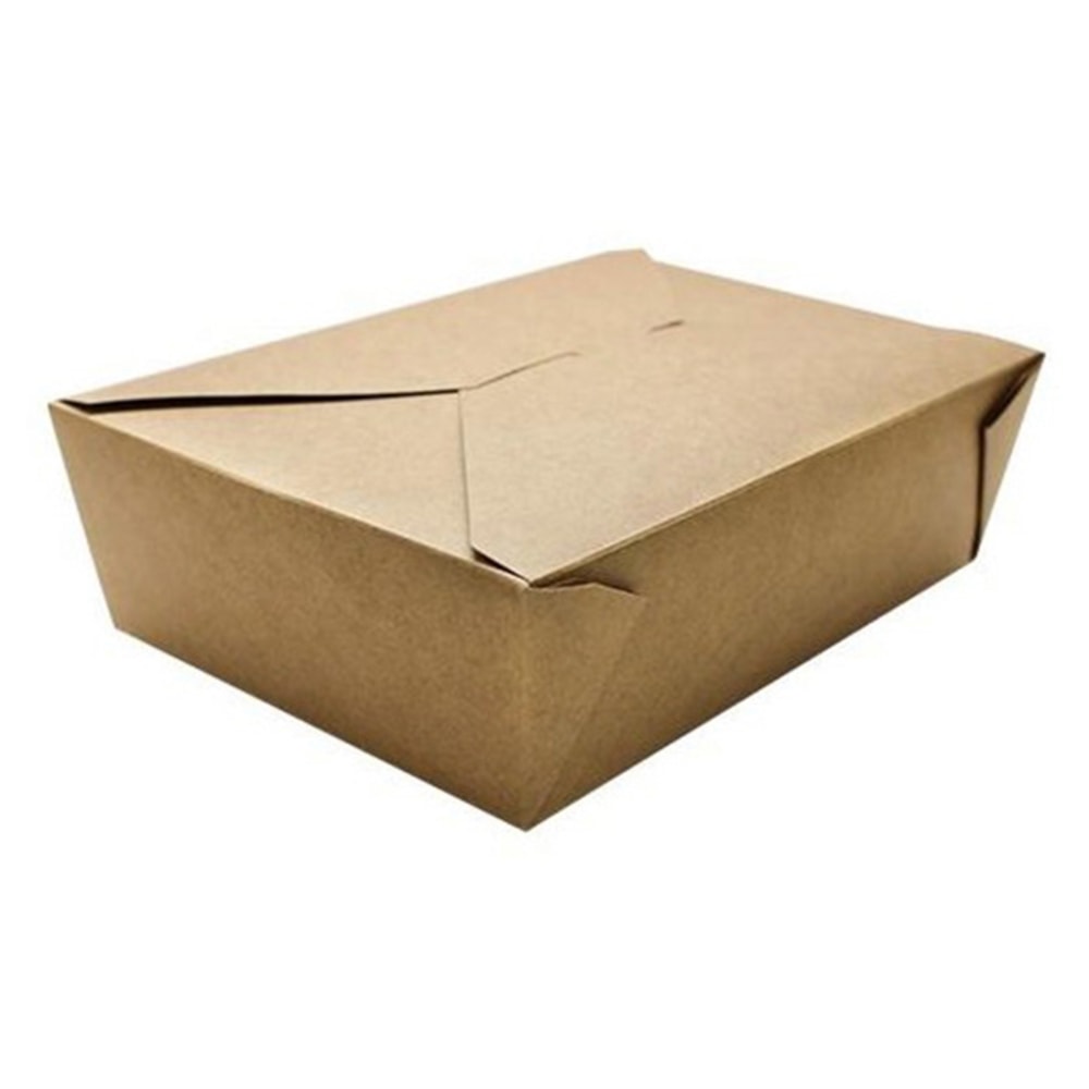 Karat Paper Fold-To-Go Boxes, 76 Oz, Kraft, Case Of 200 Boxes MPN:FP-FTG76K