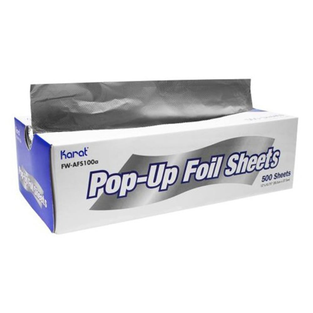 Karat Aluminum Pop-Up Foil Sheets, Standard Duty, 10-3/4in x 12in, Pack Of 3, 000 Sheets MPN:FW-AFS100