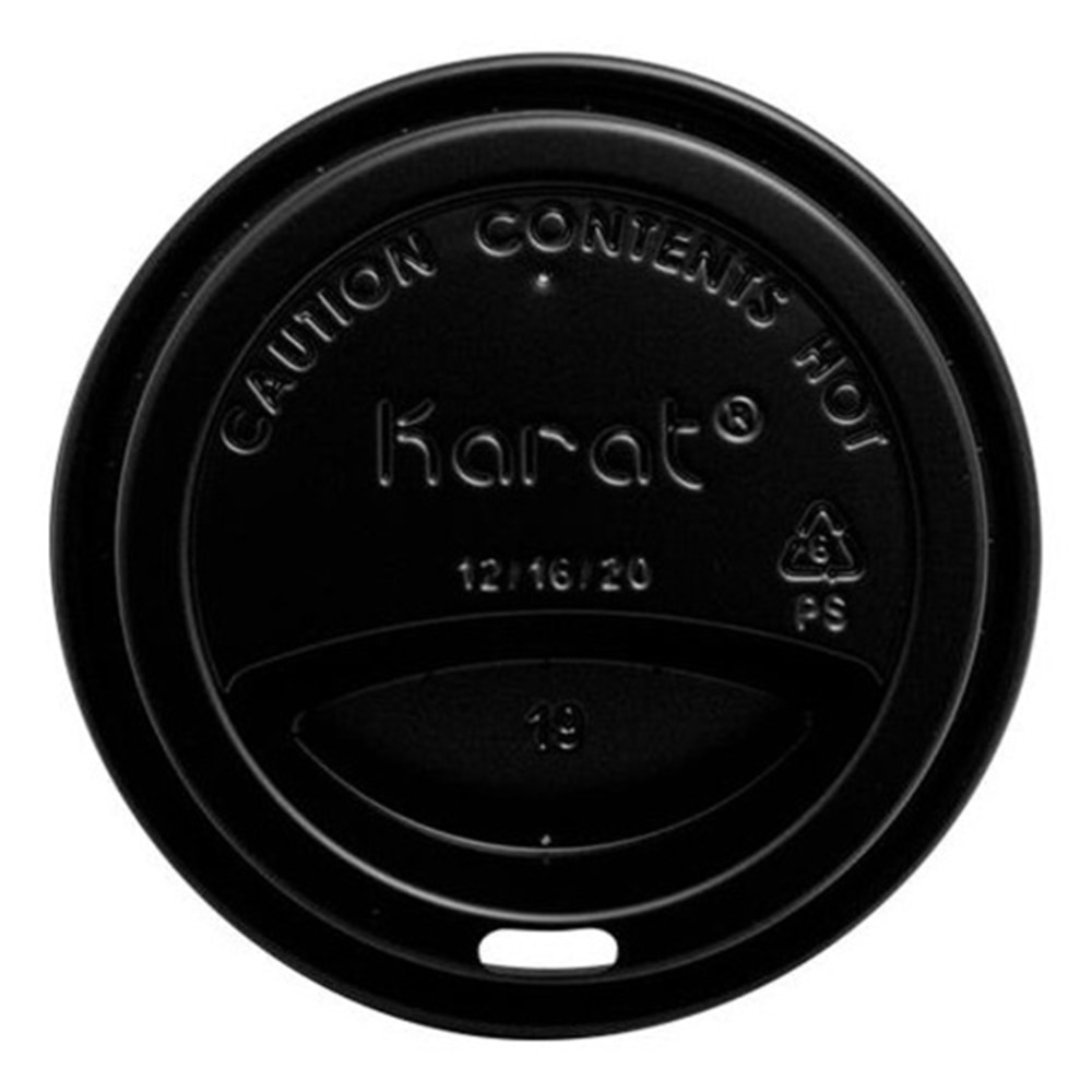 Karat Hot Cup Lids, 10 - 24 Oz, Black, Pack Of 1, 000 Lids MPN:C-KDL516B