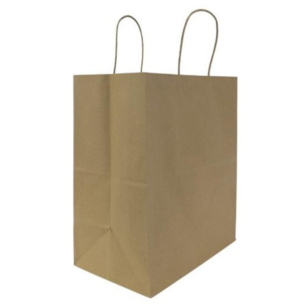 Karat Kraft Malibu Paper Shopping Bags, Brown, 14in x 7 1/2in x 12in, Case Of 250 Bags MPN:FP-SB120