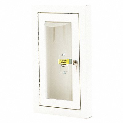 Fire Extinguisher Cabinet Wall19inH Whte MPN:7308-BB