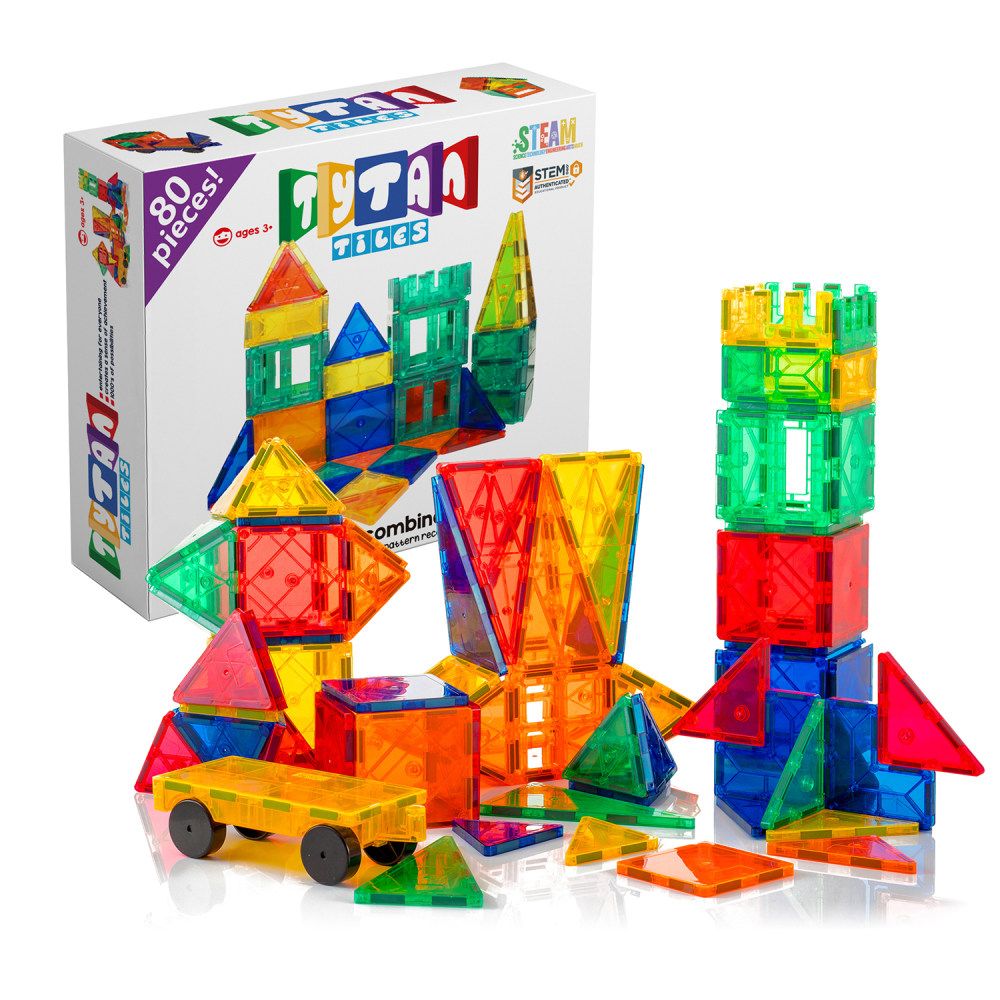 Tytan Toys STEM Education Magnetic Learning Tiles Set MPN:TYT-MAGTILES-80