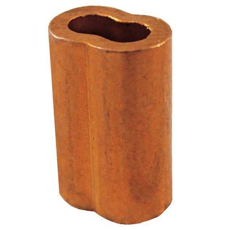 Wire Rope Oval Sleeve, 3/16 in, Copper MPN:SL2-6