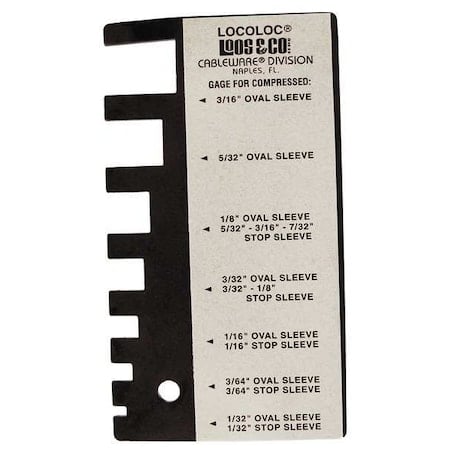 Locoloc Oval and Stop Sleeve Gauge, 1/32-3/16 MPN:GA-1P