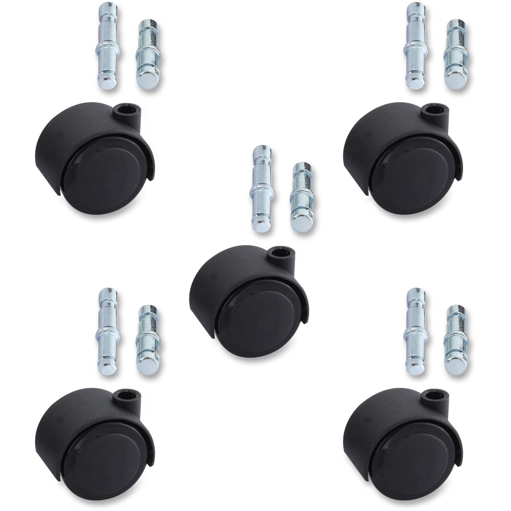 Lorell Premium Dual Soft Wheel Casters Set, Black, Set Of 5 MPN:33446