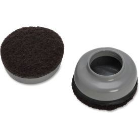 Lorell® Slip Over Floor Savers - Gray - 8/Pack 49317